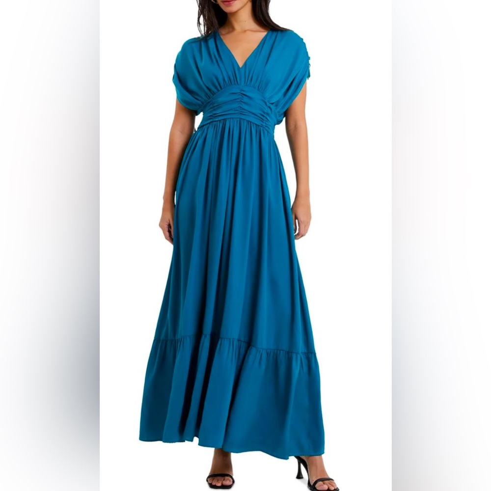 FRENCH CONNECTION Maxi Dress Polyester Women’s Size 6US Color: Ocean Depth NWT